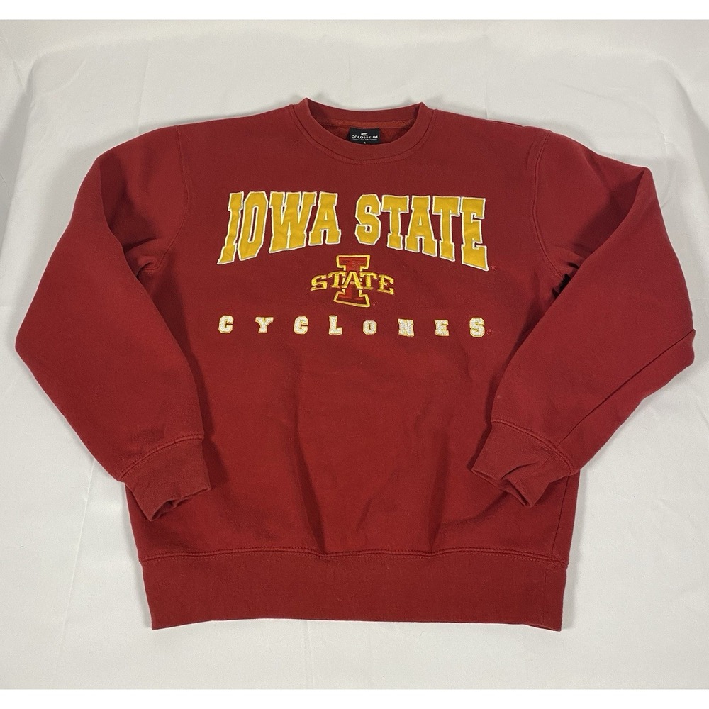 Iowa State Cyclones Sweatshirt Mens Small Red Crewneck NCAA Colosseum